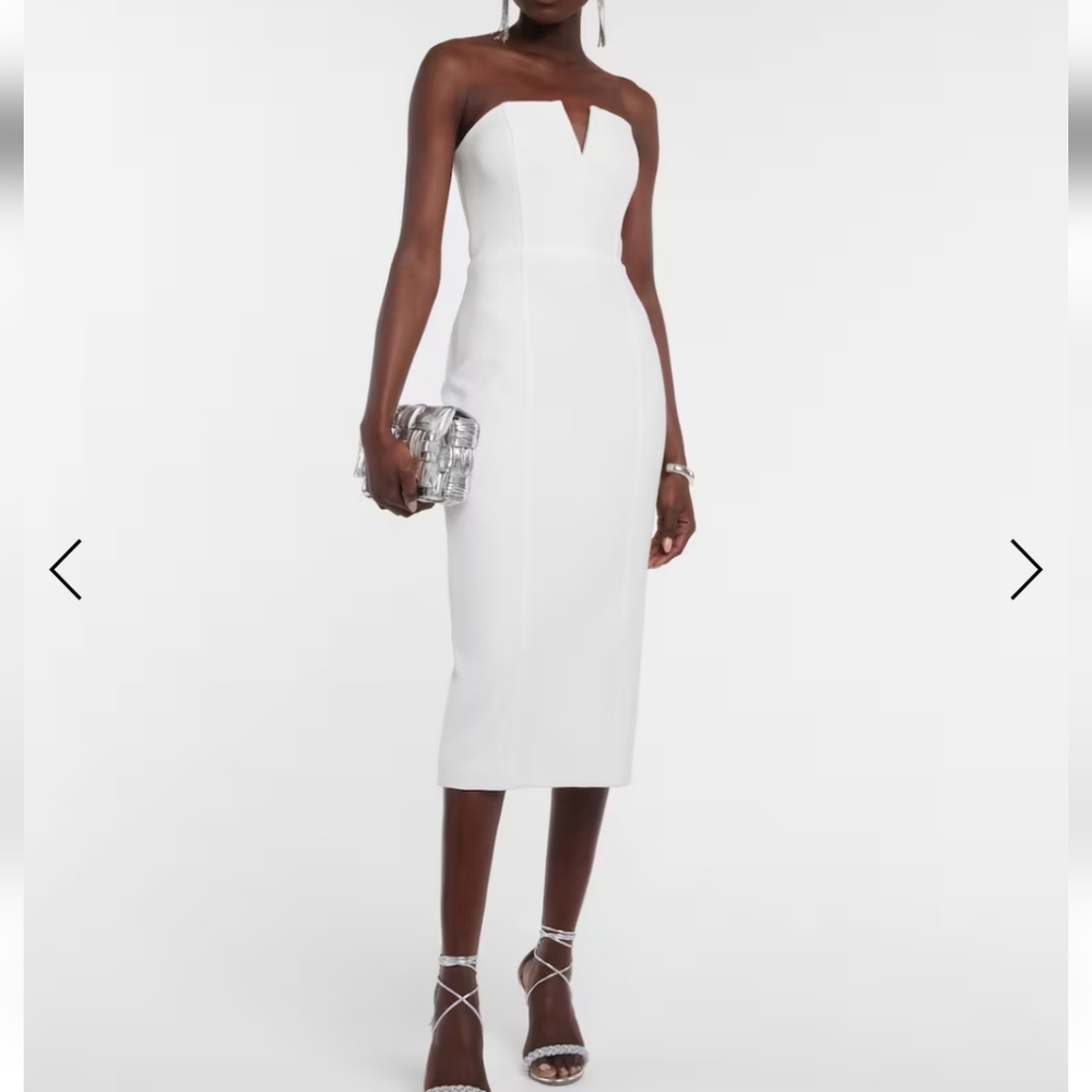 NWT Veronica Beard Nabi Strapless White Midi Dress - BRAND NEW WITH TAG